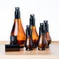 Glass gourd shape amber essential oil spray bottle